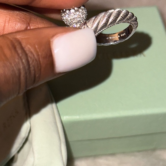 925 Sterling Silver Judith Ripka Index or middle finger ring. - Picture 4 of 4